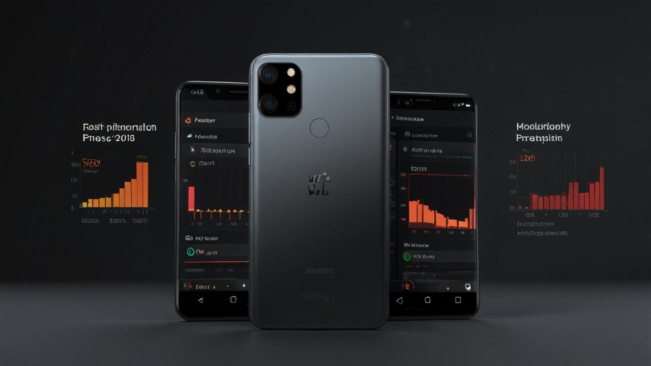 Budget smartphone displaying affordable mobile technology with competitive features despite lower price point