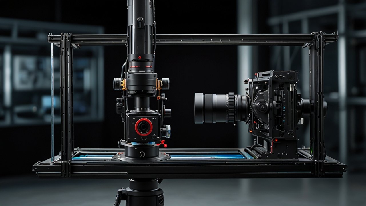 Camera stabilization equipment displaying motion control technology through mechanical and electronic shake reduction systems