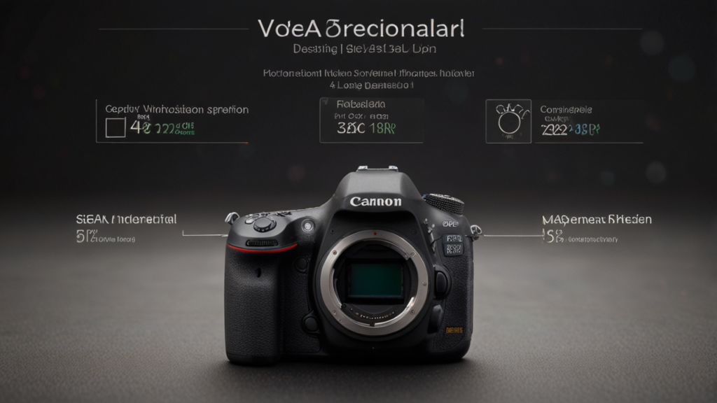 DSLR camera displaying professional photography equipment with interchangeable lens system and manual control dials