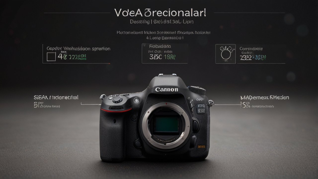 DSLR camera displaying professional photography equipment with interchangeable lens system and manual control dials