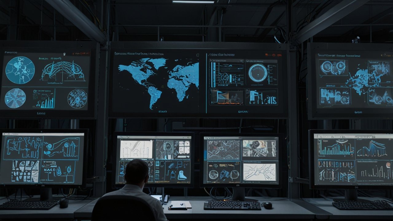 Digital twin interface displaying virtual replica capabilities with system simulation and real-time mirroring of physical equipment