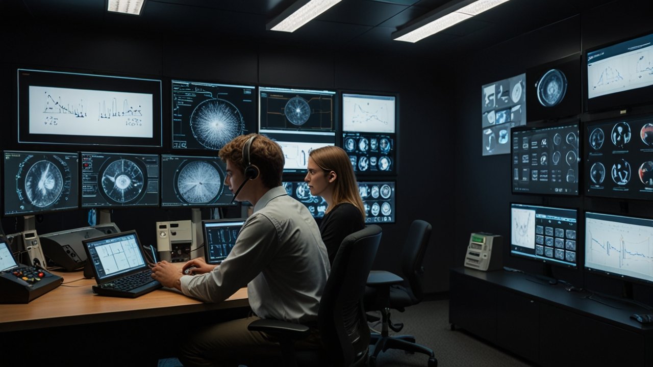 Eye tracking system interface showing gaze patterns and attention mapping