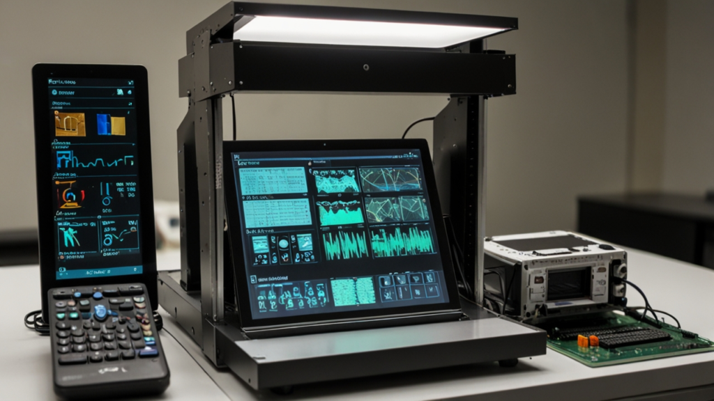Foldable display technology showing flexible screen capabilities with bendable panel construction enabling compact expansion