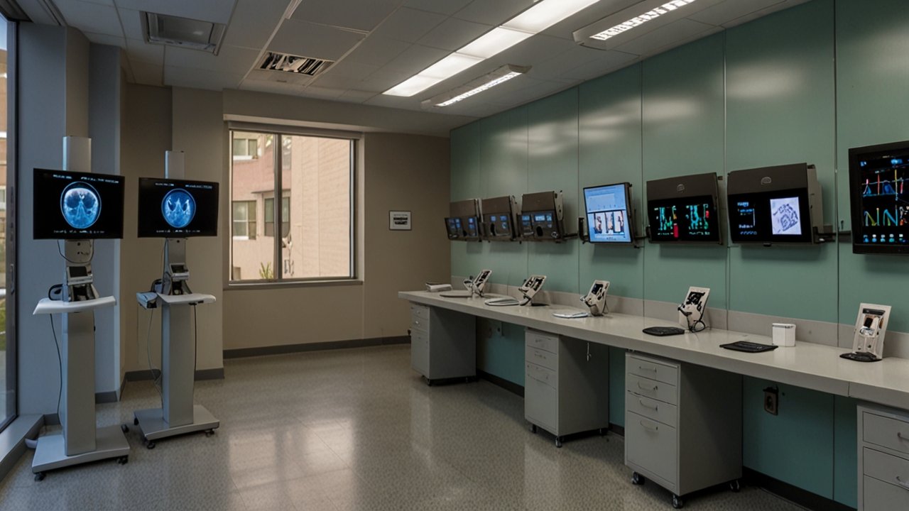 Health watch interface showing fitness monitoring and medical device capabilities