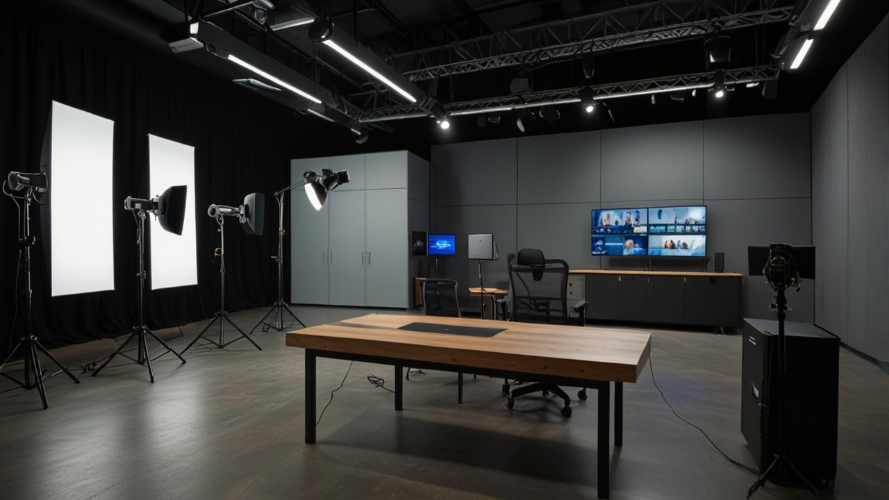 Interview setup interface showing professional conversation recording and audio-visual capture