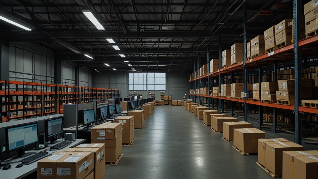 Inventory management system tracking product stock levels and movements