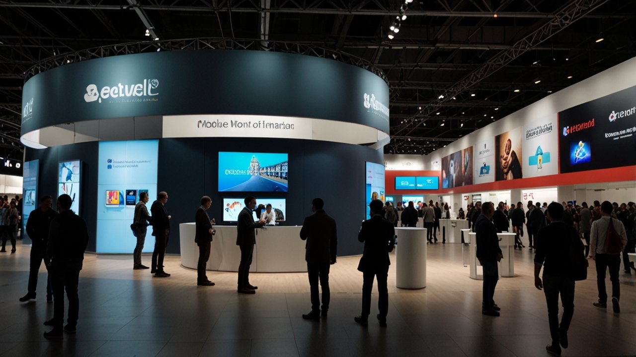 MWC phone interface showing Mobile World Congress and smartphone showcase events