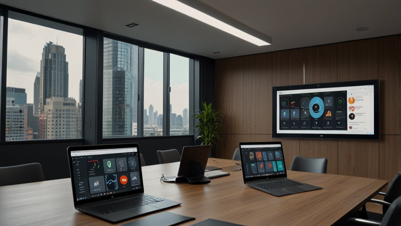 Meeting optimization interface showing productivity enhancement and efficient meeting management