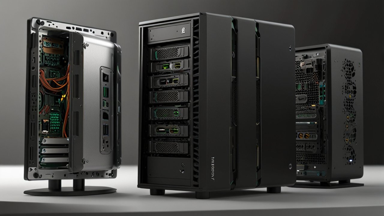 Mini PC displaying compact computing capabilities with full desktop functionality in space-efficient design