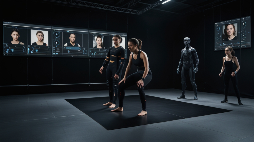 Motion tracking system displaying 3D movement visualization and analysis