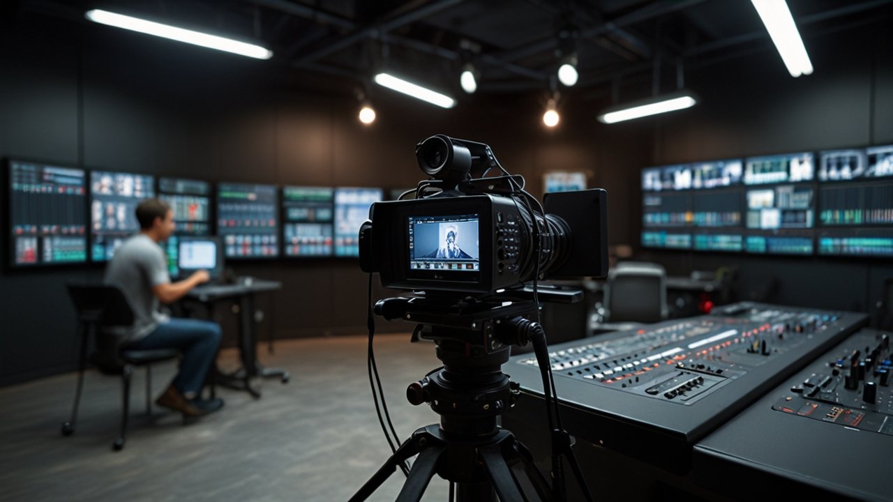 Multi-camera setup interface showing synchronized recording and multiple angle capture