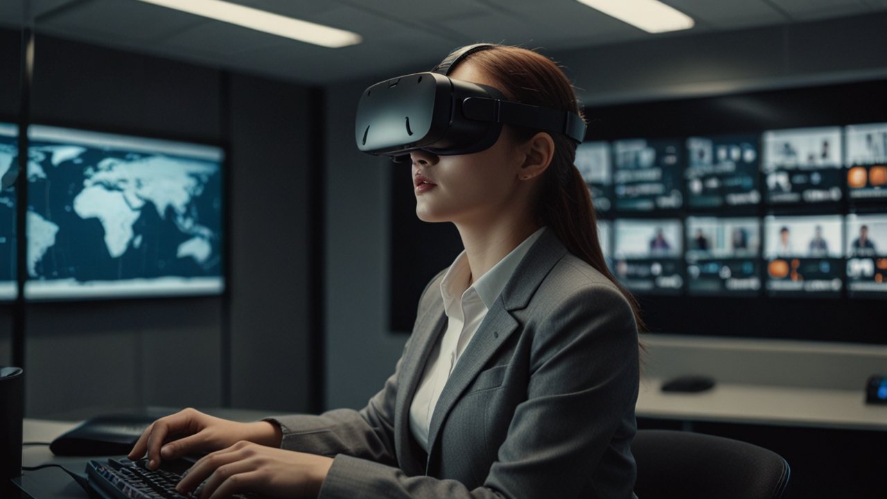 Presentation skills interface showing public speaking training and communication development