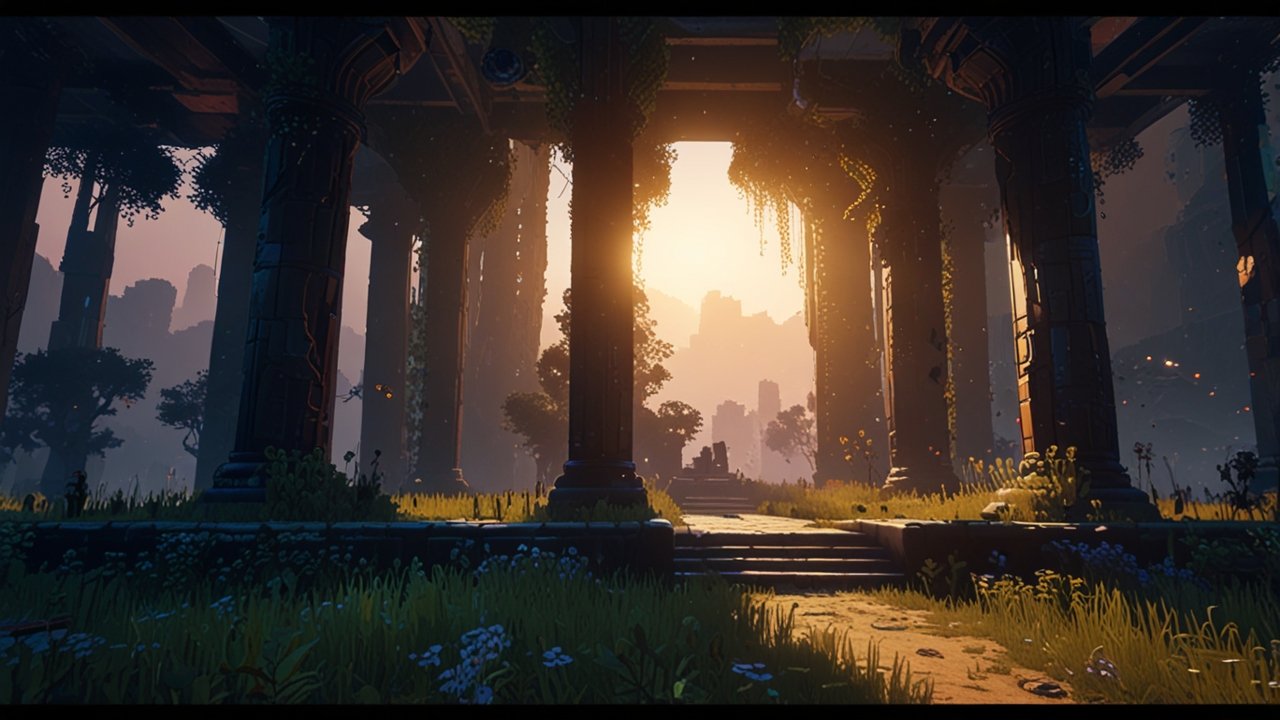 Procedural generation system creating infinite terrain and structures