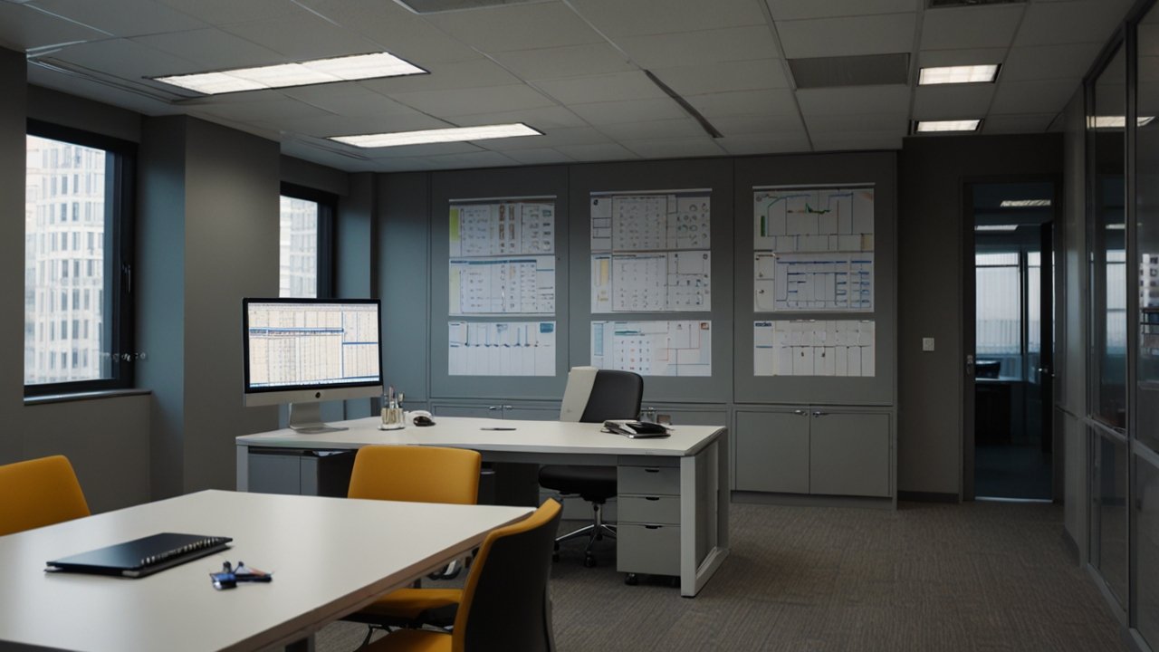 Project coordination interface showing task management and project planning tools