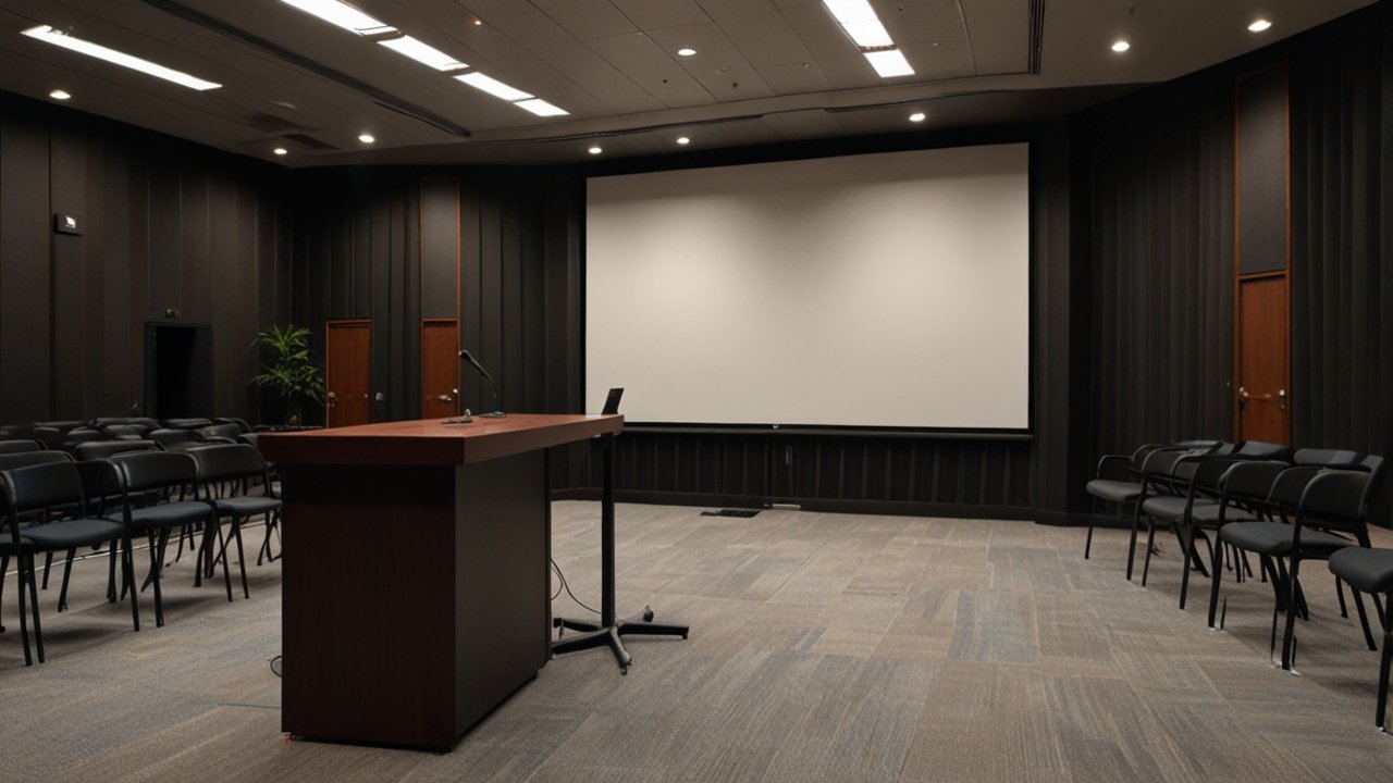 Public speaking interface showing speech delivery and audience communication tools