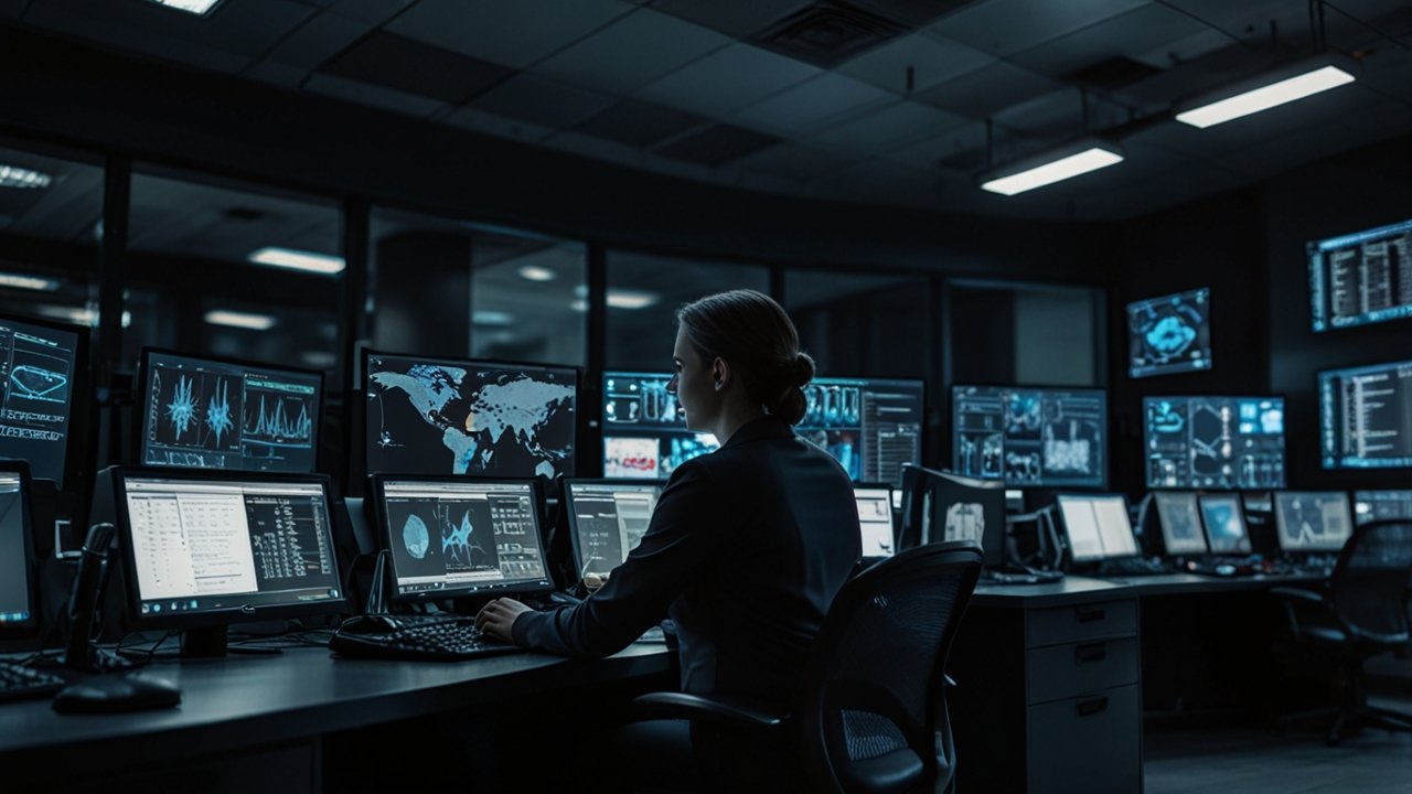 Security scanning interface showing vulnerability assessment and threat detection