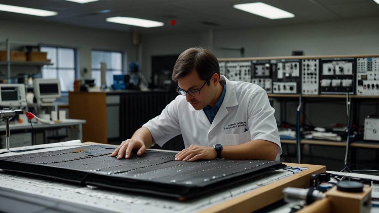 Smart fabric samples displaying intelligent textiles with interactive clothing functionality through wearable technology integration