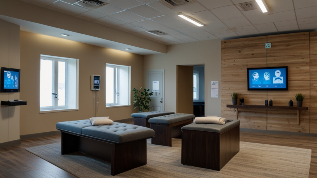 Stress management interface showing anxiety reduction and mental wellness tools
