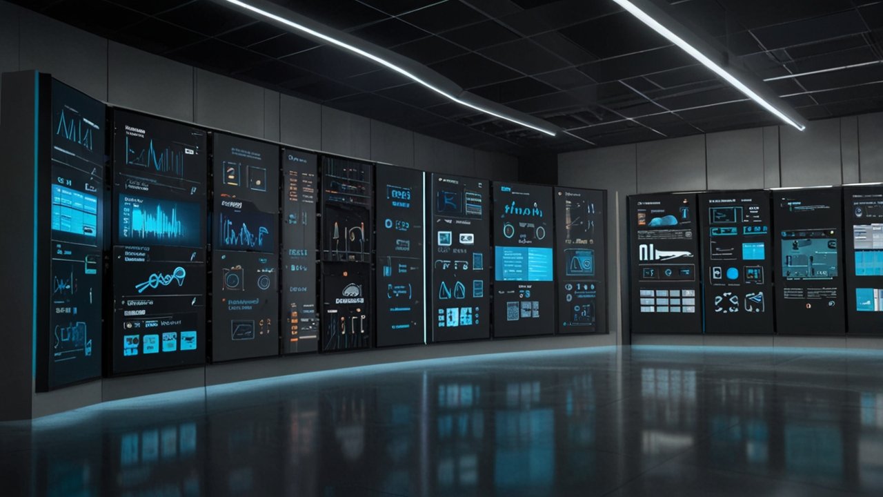 System integration interface showing application connectivity and data synchronization