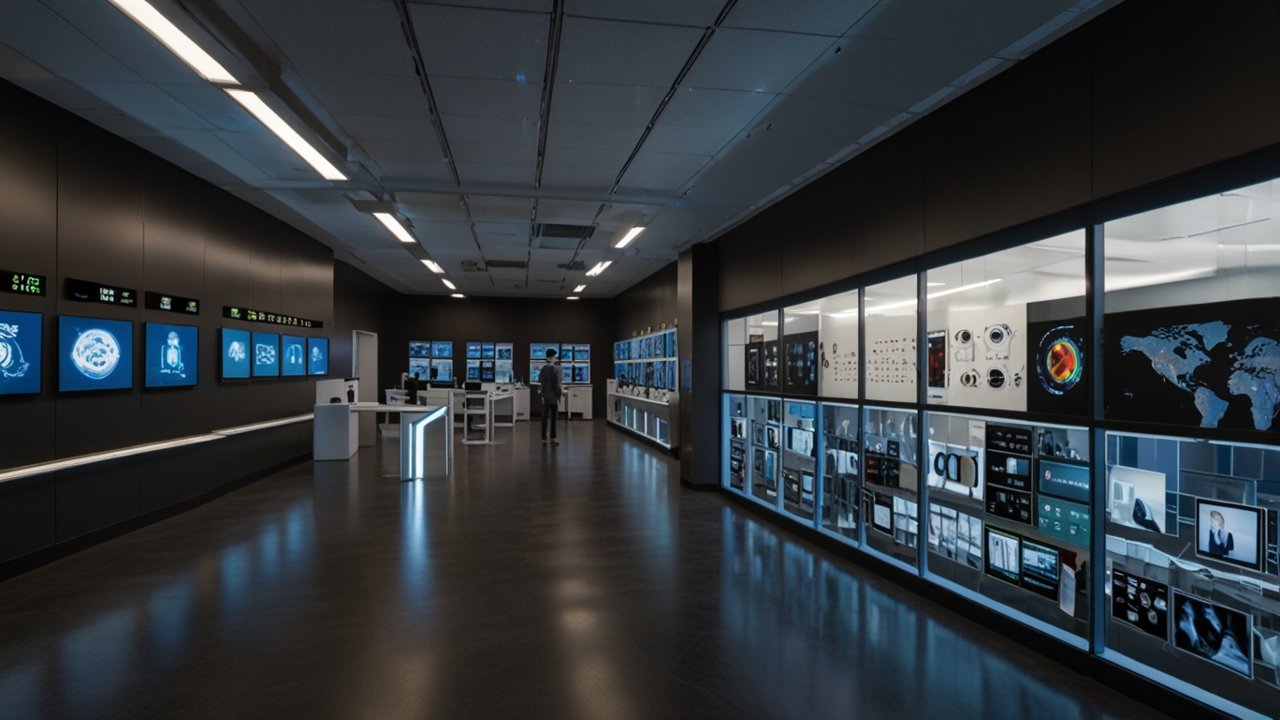 Technology interface showing innovation systems and digital advancement capabilities