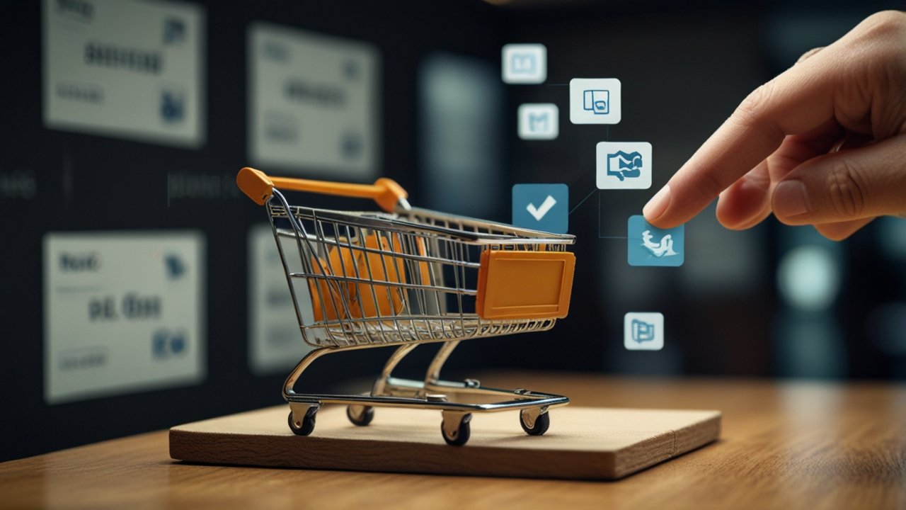 In-app purchases interface showing digital commerce and payment processing systems