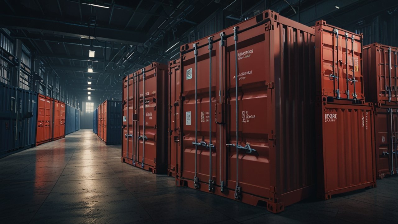 Container deployment system showing orchestrated container management and scaling operations