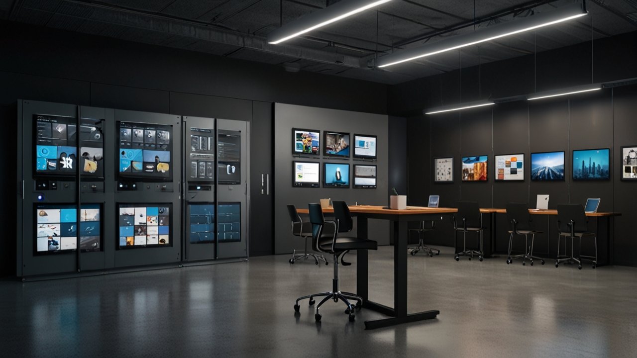 Content management interface showing publishing workflows and collaborative editing