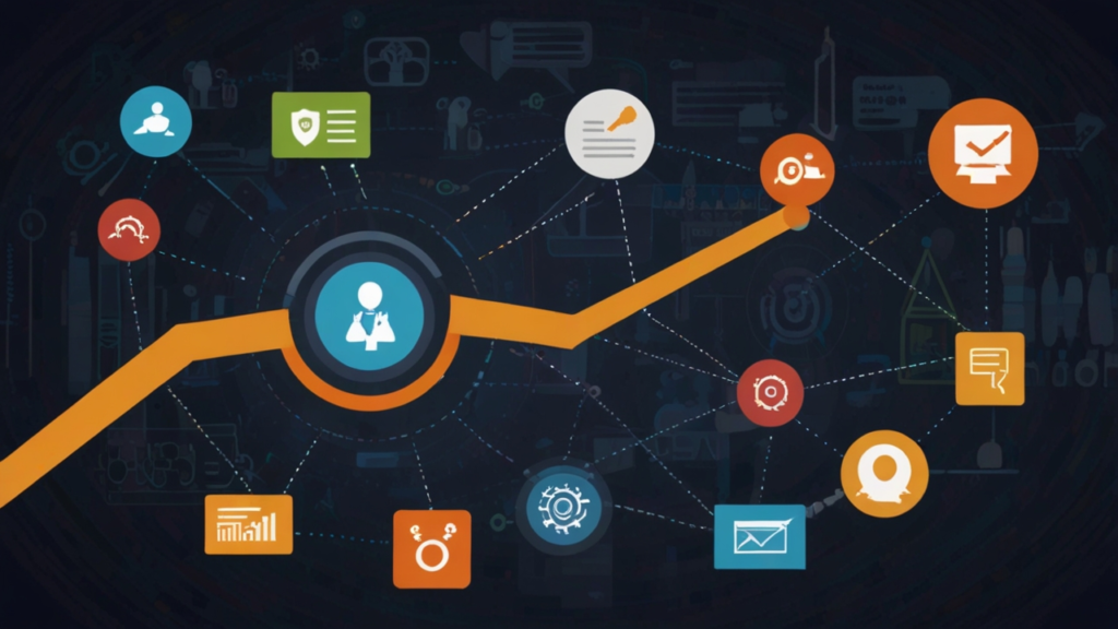 Conversion optimization dashboard showing landing page performance and user flow analysis