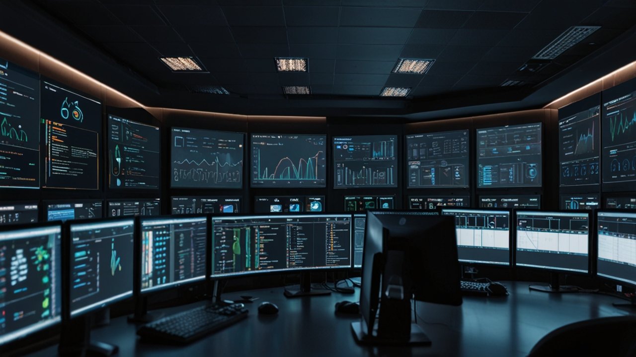 DevOps pipeline dashboard showing automated build, test, and deployment stages