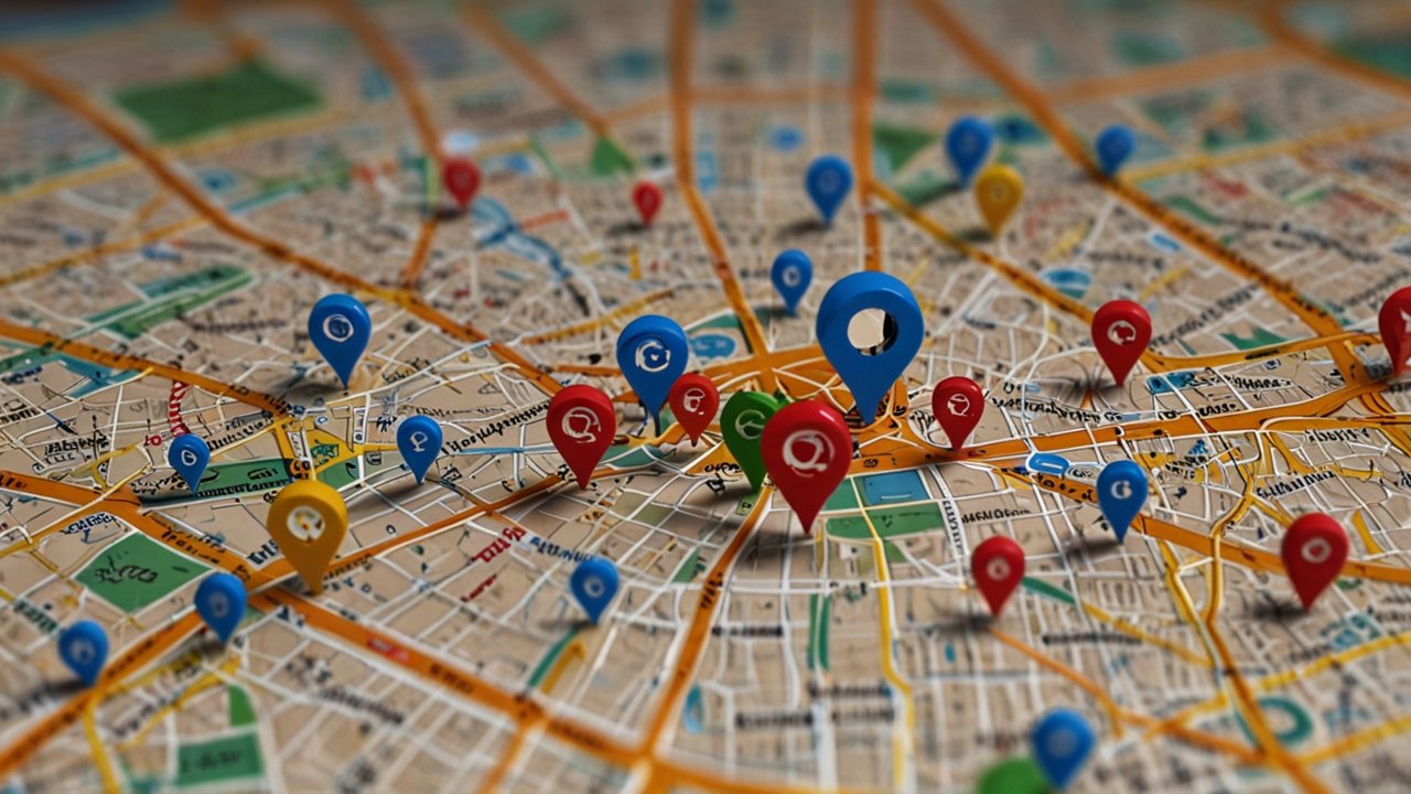 Local SEO dashboard showing geographic targeting and business listing optimization