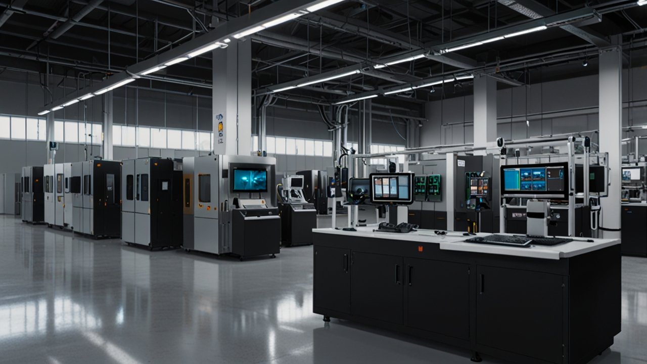 Machine vision system performing automated quality inspection with high-precision cameras