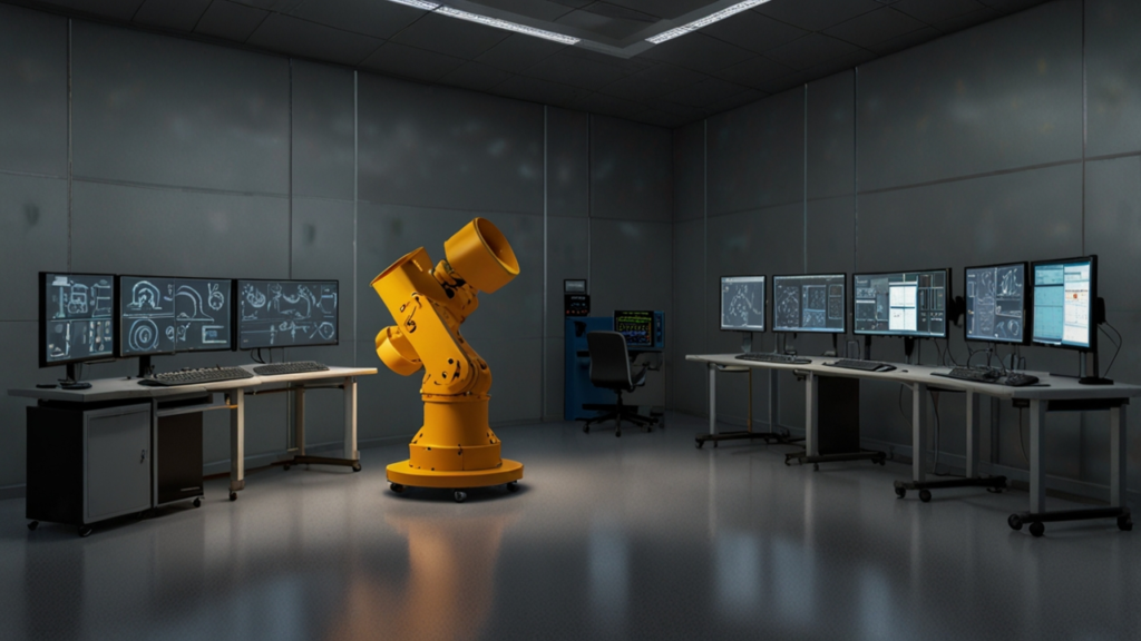 Physics simulation engine calculating realistic object interactions