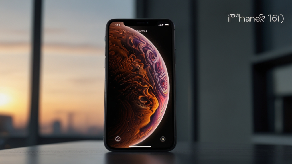iPhone 16 displaying Apple's latest flagship smartphone with advanced camera system and titanium structural elements
