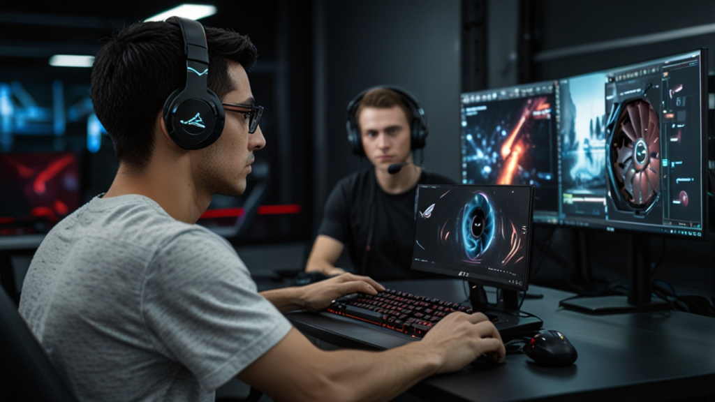 ASUS ROG 14 interface showing gaming laptop and ROG series capabilities