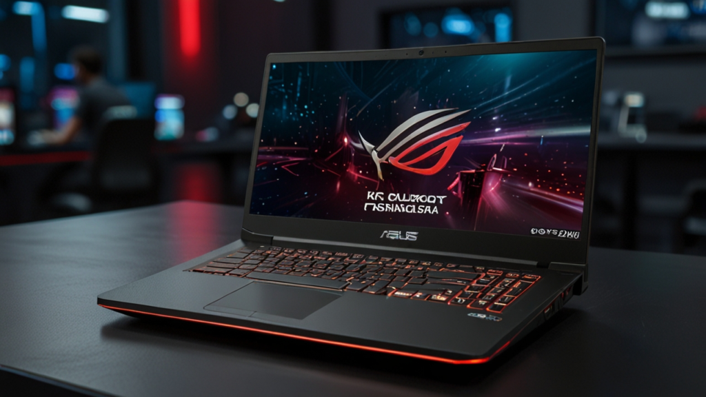 ASUS ROG Flow interface showing gaming laptop and convertible gaming capabilities