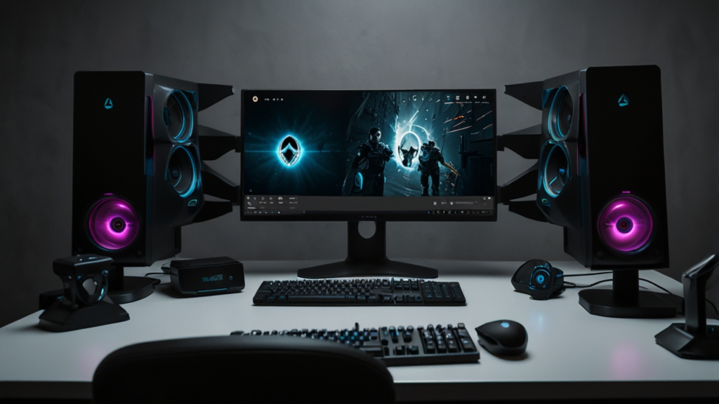 Alienware PC gaming setup with high-performance components and RGB lighting