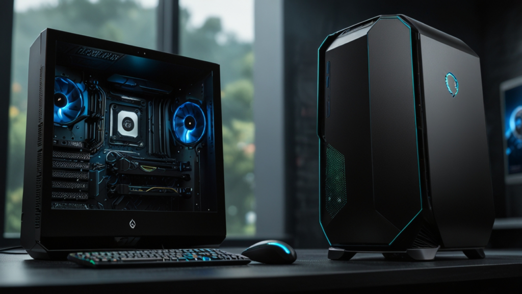 Alienware PC interface showing gaming computer and high-performance desktop capabilities