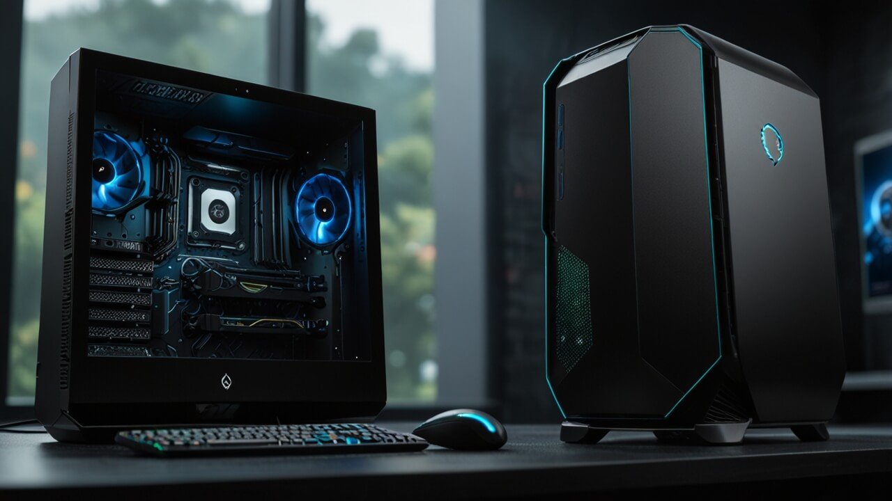 Alienware PC interface showing gaming computer and high-performance desktop capabilities