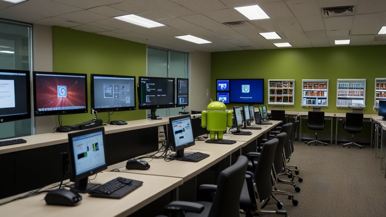 Android phone interface showing Google smartphone and Android device capabilities