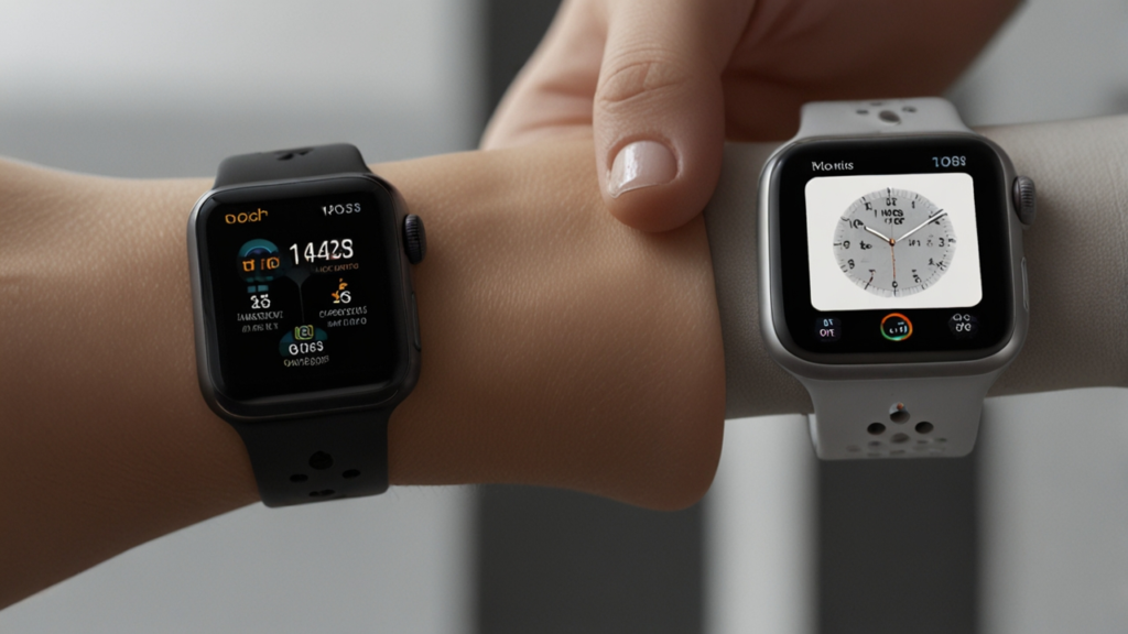 Apple Watch Series interface showing smartwatch evolution and wearable technology capabilities