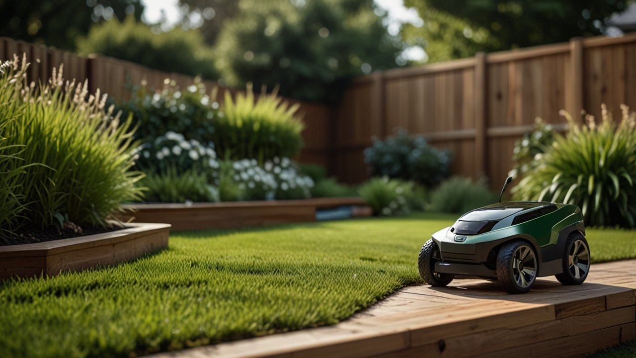 Automatic lawn mower with smart navigation and autonomous grass cutting capabilities