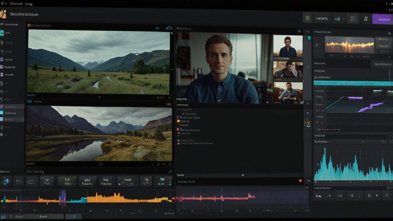 CapCut Video Editor interface with mobile video editing tools and creative effects