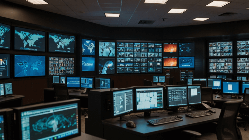 Current events monitoring center with live news feeds and real-time information tracking