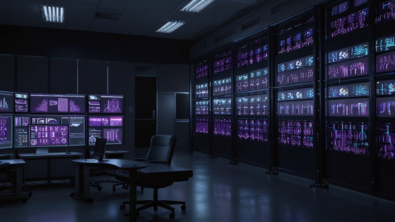 Deep learning neural network processing complex data with layered architecture visualization