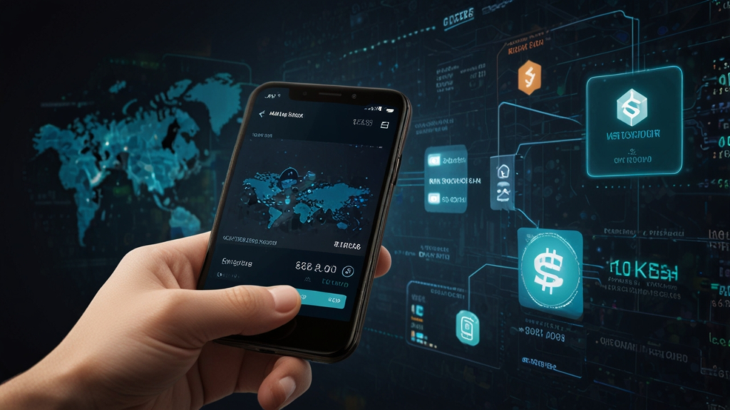 Digital currencies ecosystem with various electronic payment systems and crypto assets
