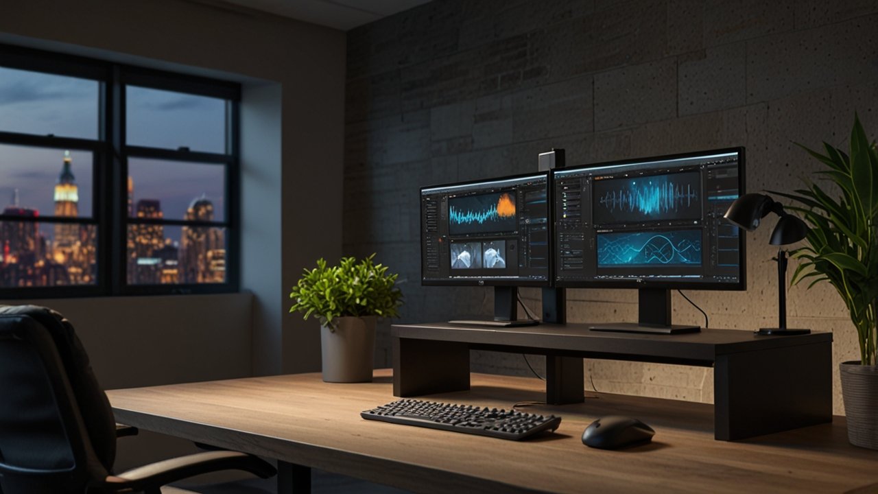 Docking station for laptop with multiple connectivity ports and external monitor setup