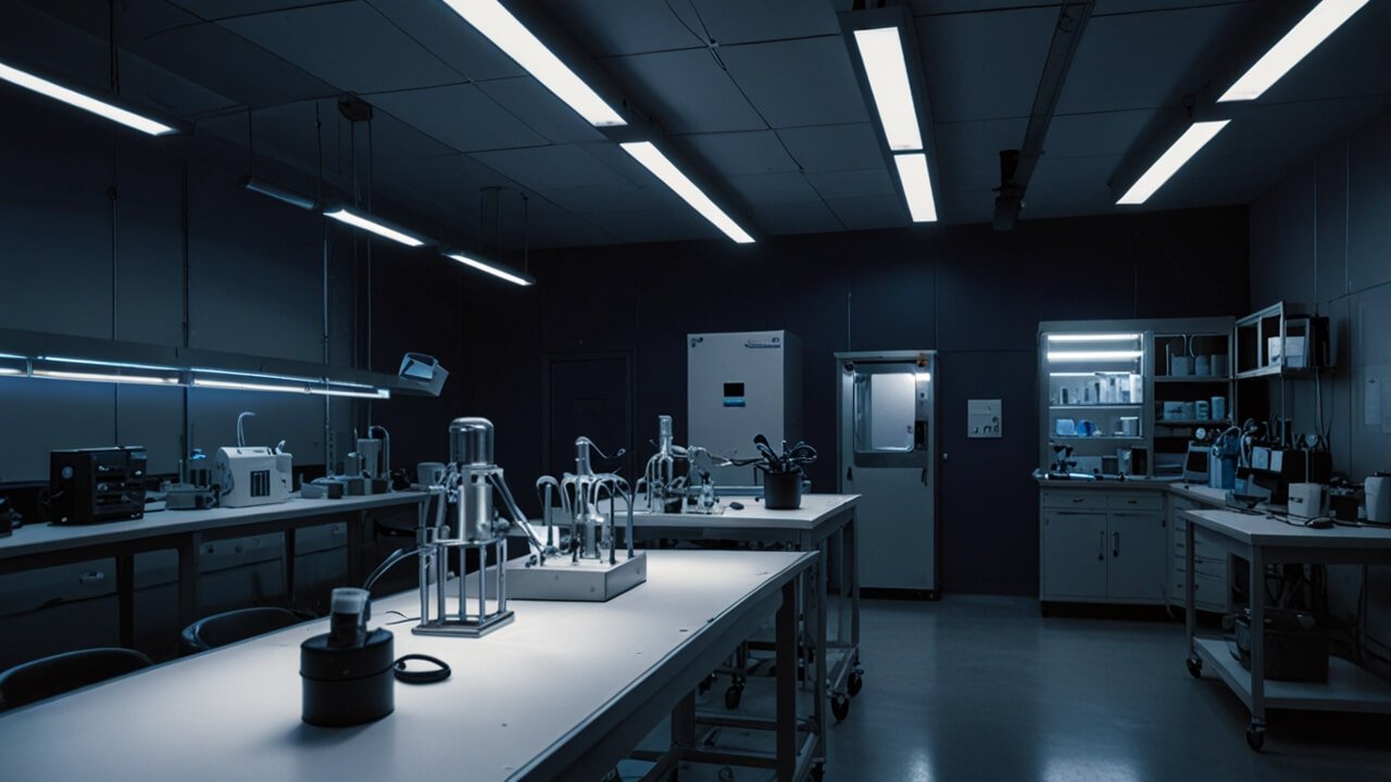 Emerging technologies laboratory with cutting-edge research equipment and prototype development