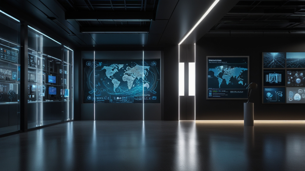 Future tech interface showing emerging technology and innovation trend capabilities