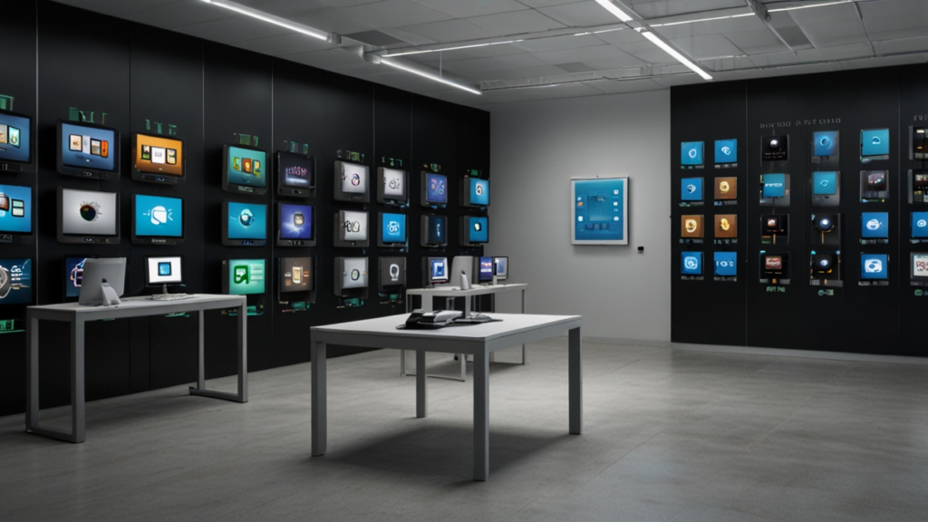 Gadgets and interface showing device integration and tech accessory capabilities
