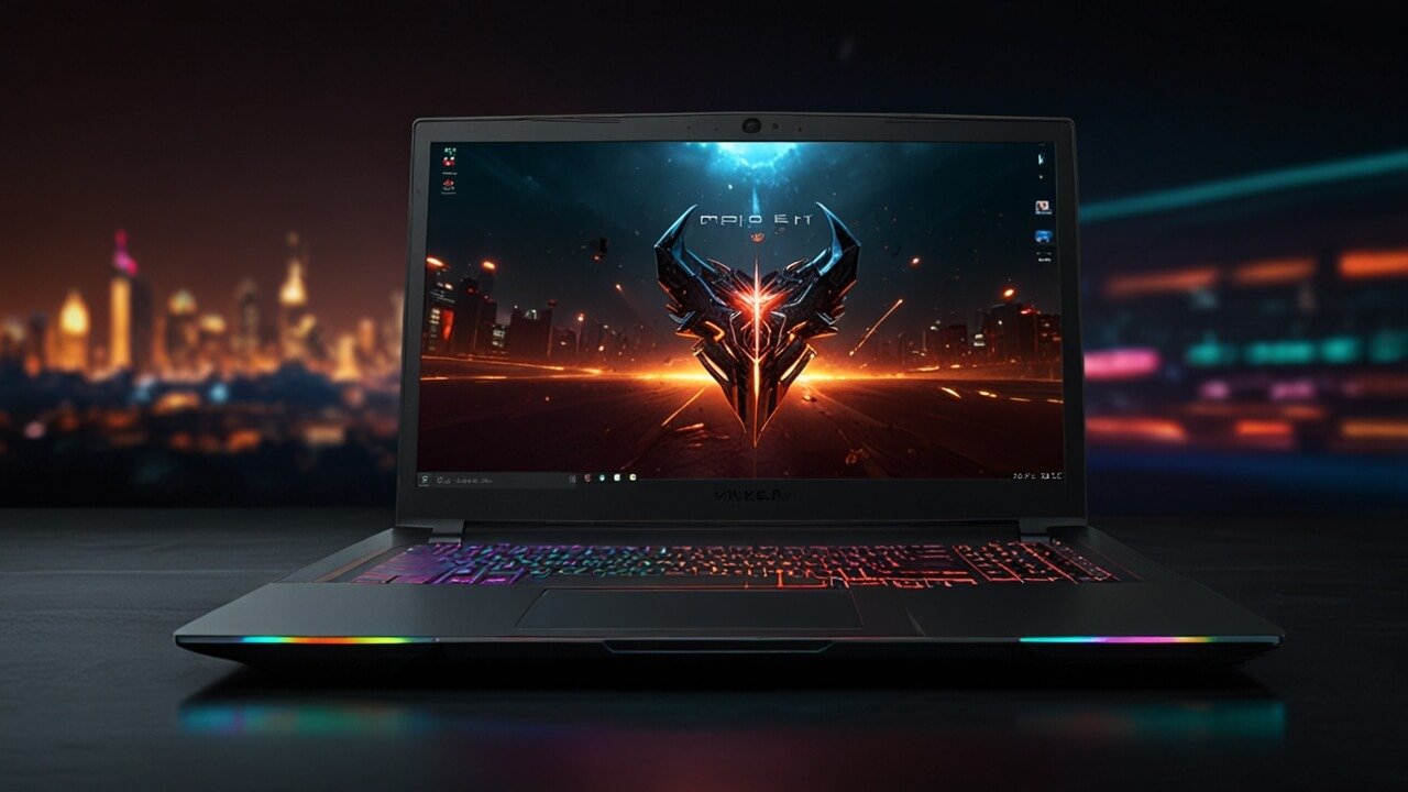 Gaming laptop showcasing high-performance specifications